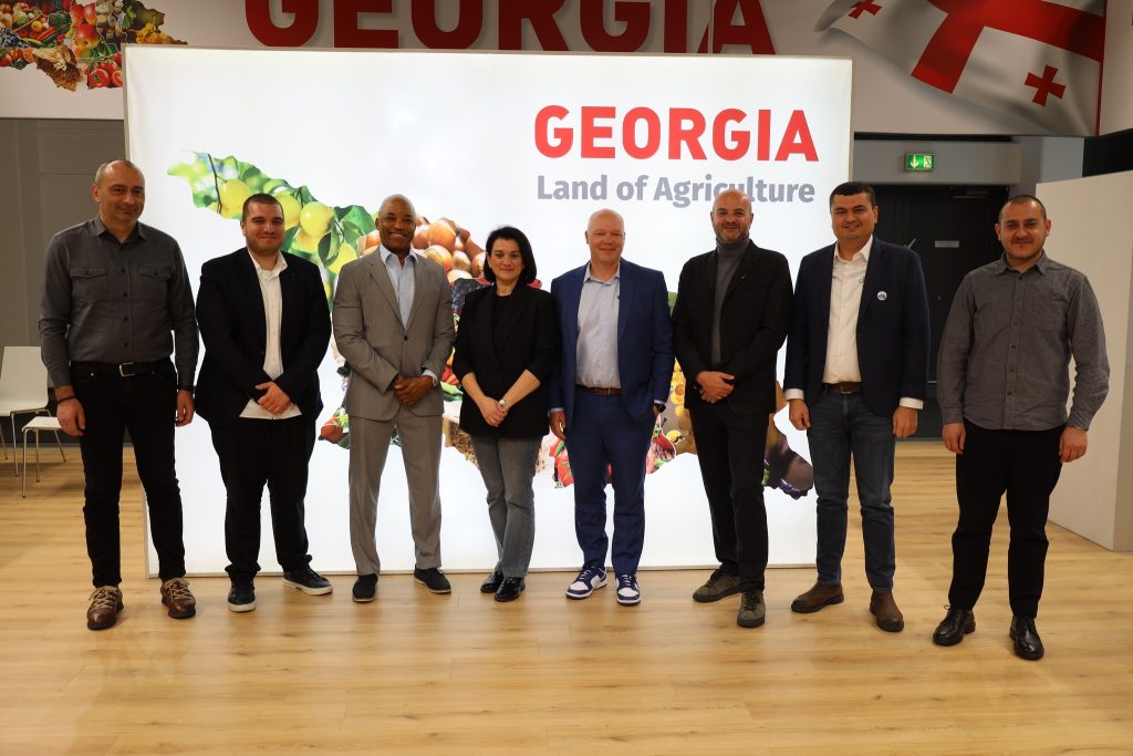 Georgia delegation at their stand in Fruit Logistica 2025 